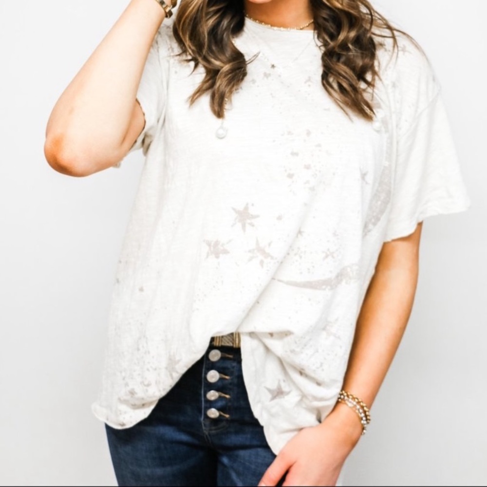 Magnolia Pearl galaxy dust crescent moon tee